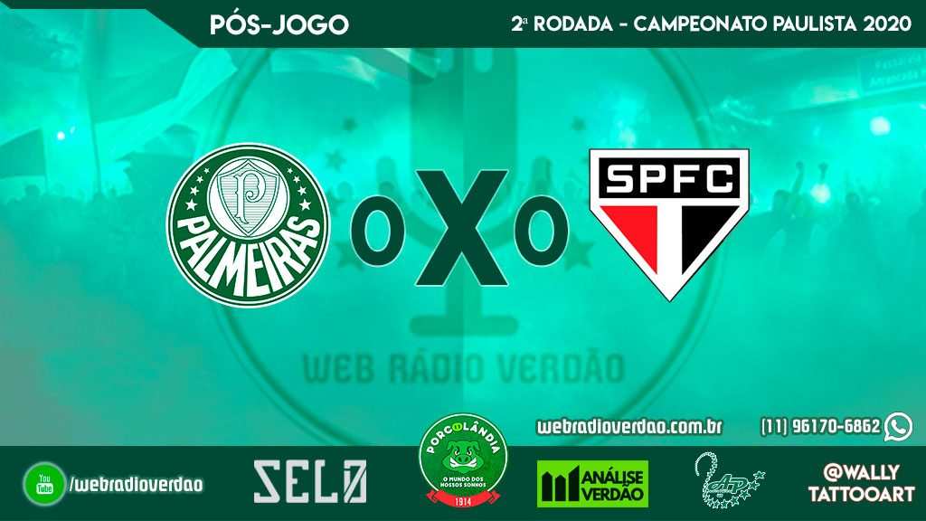 Pós-jogo Palmeiras 0 x 0 São Paulo - Campeonato Paulista 2020 - 2 rodada