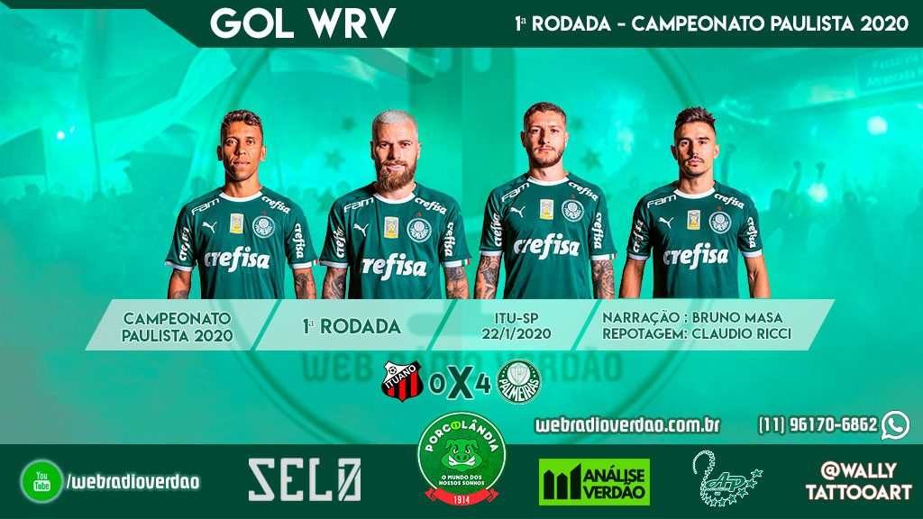 Rodada com goleada Verde - Ituano 0 x 4 Palmeiras - Campeonato Paulista 2020