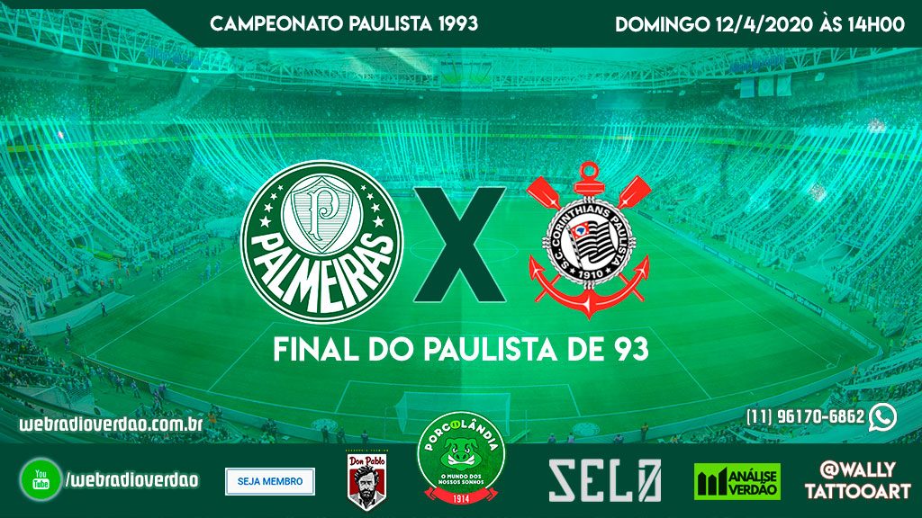 transmissão de PalmeirasxCorinthians final do campeonato paulista de 1993