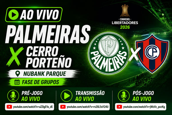 PALMEIRAS x CERRO PORTEÑO AO VIVO