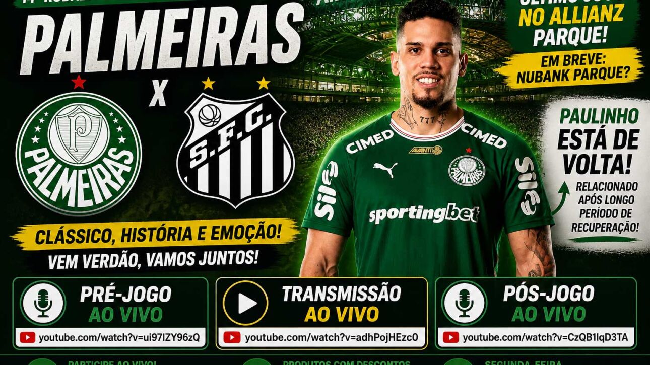 PALMEIRAS x SANTOS AO VIVO