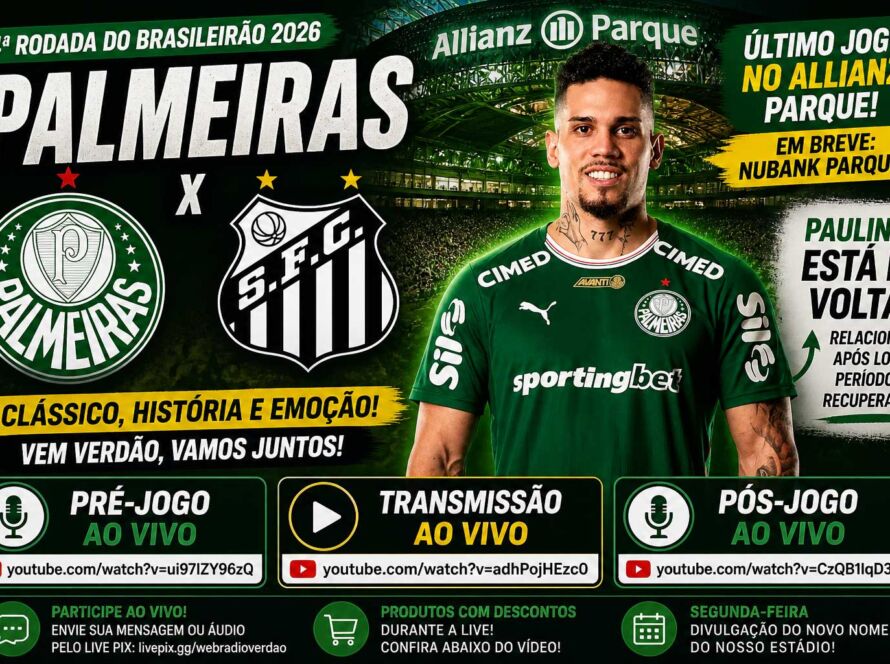 PALMEIRAS x SANTOS AO VIVO